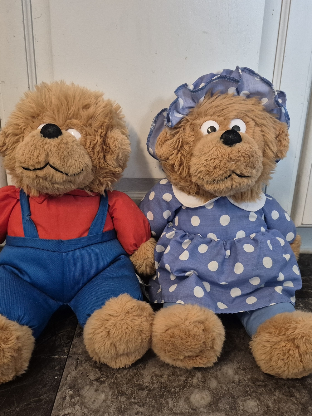 Vintage 1996 Berenstain Bears Mama Bear And Brother Bear Stuffies 16"